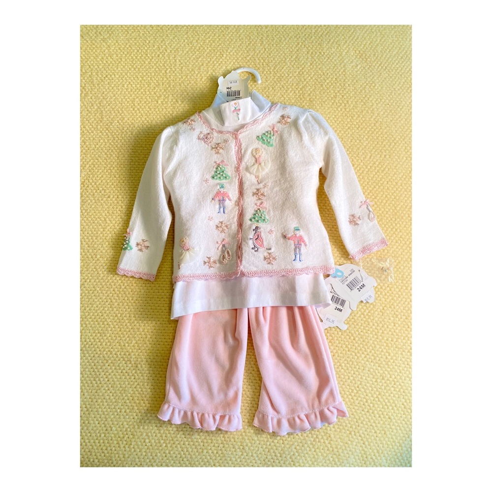 NEW Hartstrings Baby 3pc Christmas Outfit NWT